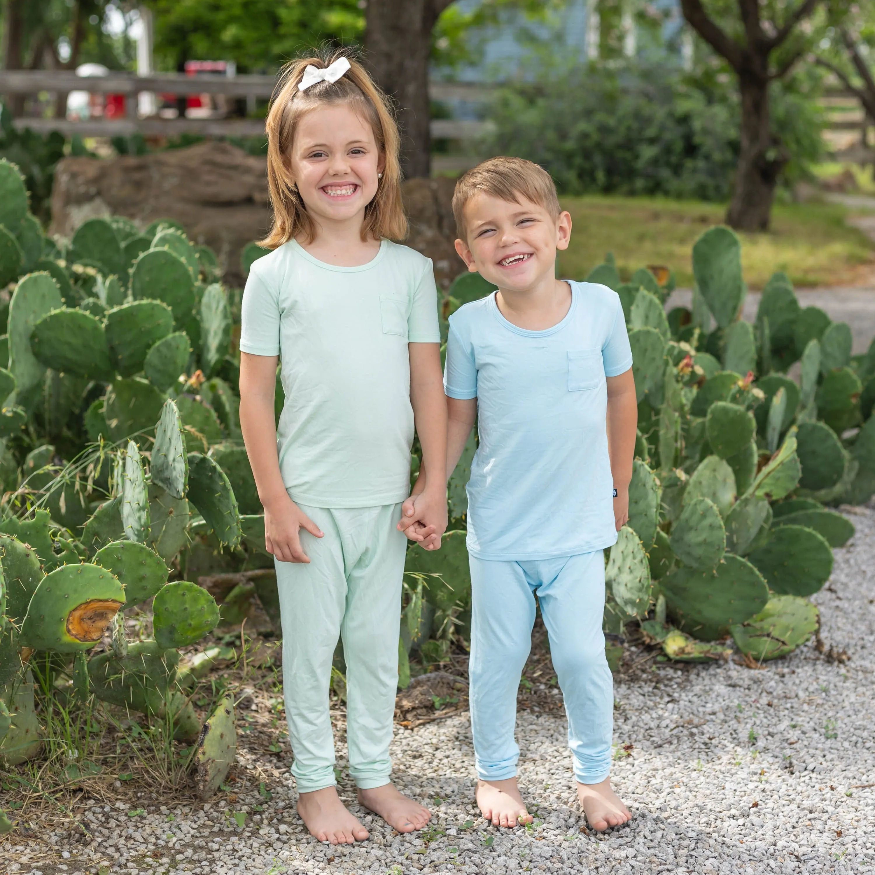 Short Sleeve with Pants Pajamas in Mint