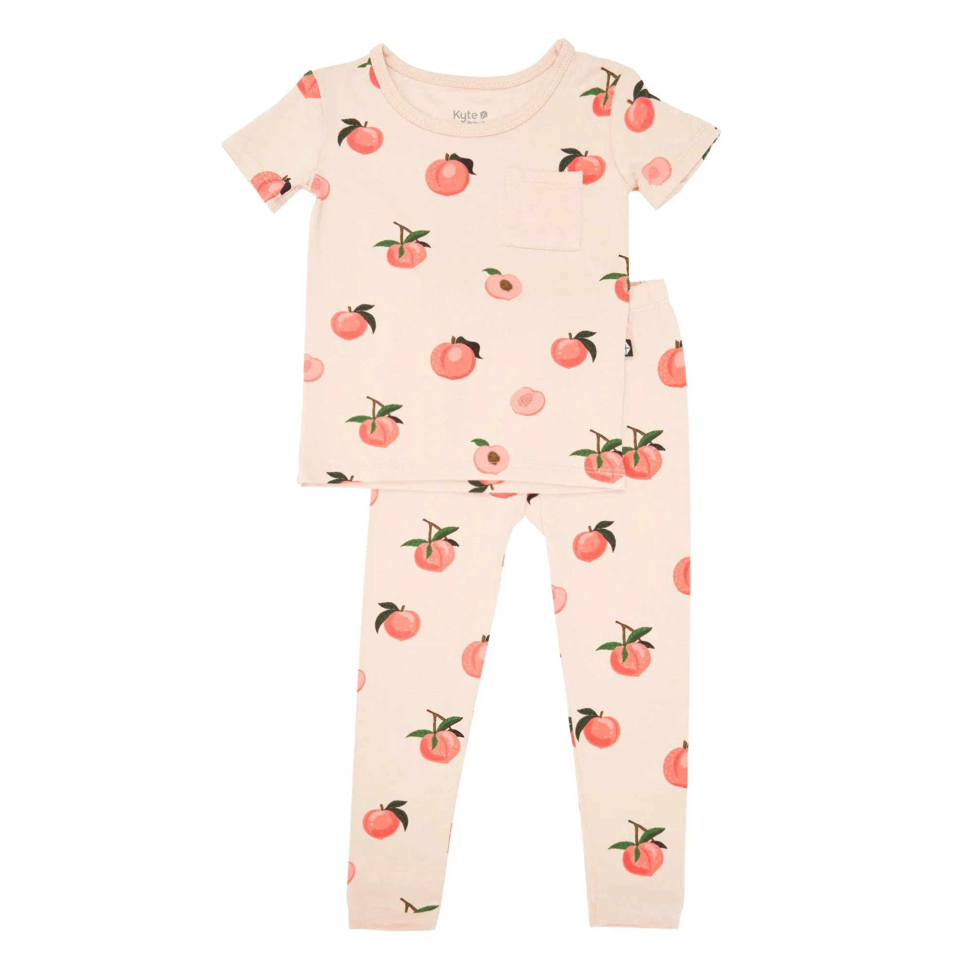 Short Sleeve with Pants Pajamas in Peach