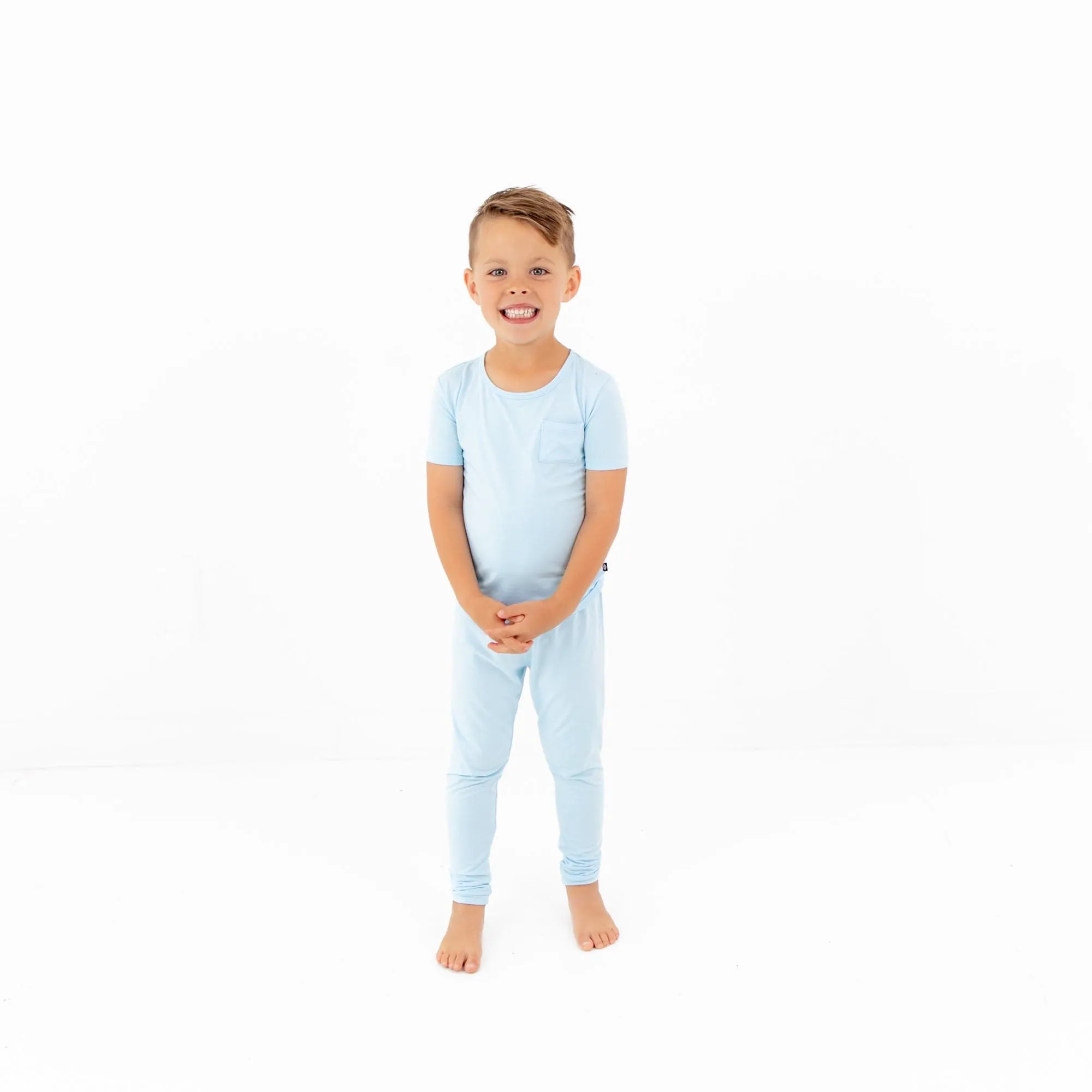 Short Sleeve with Pants Pajamas in Powder