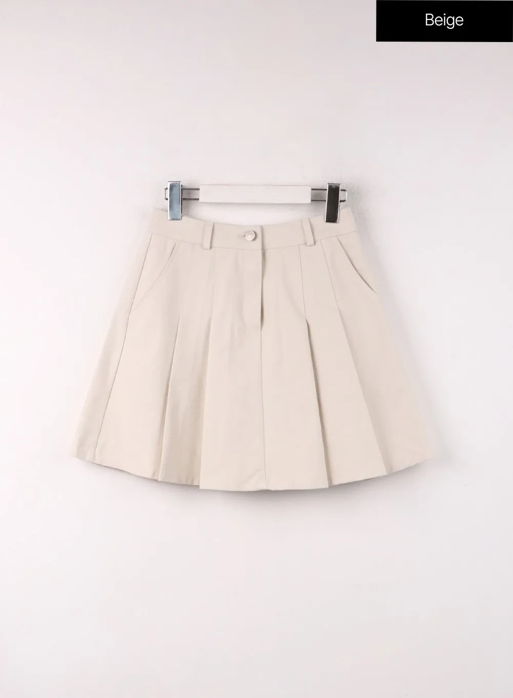 Solid Pleated Midi Skirt CF406