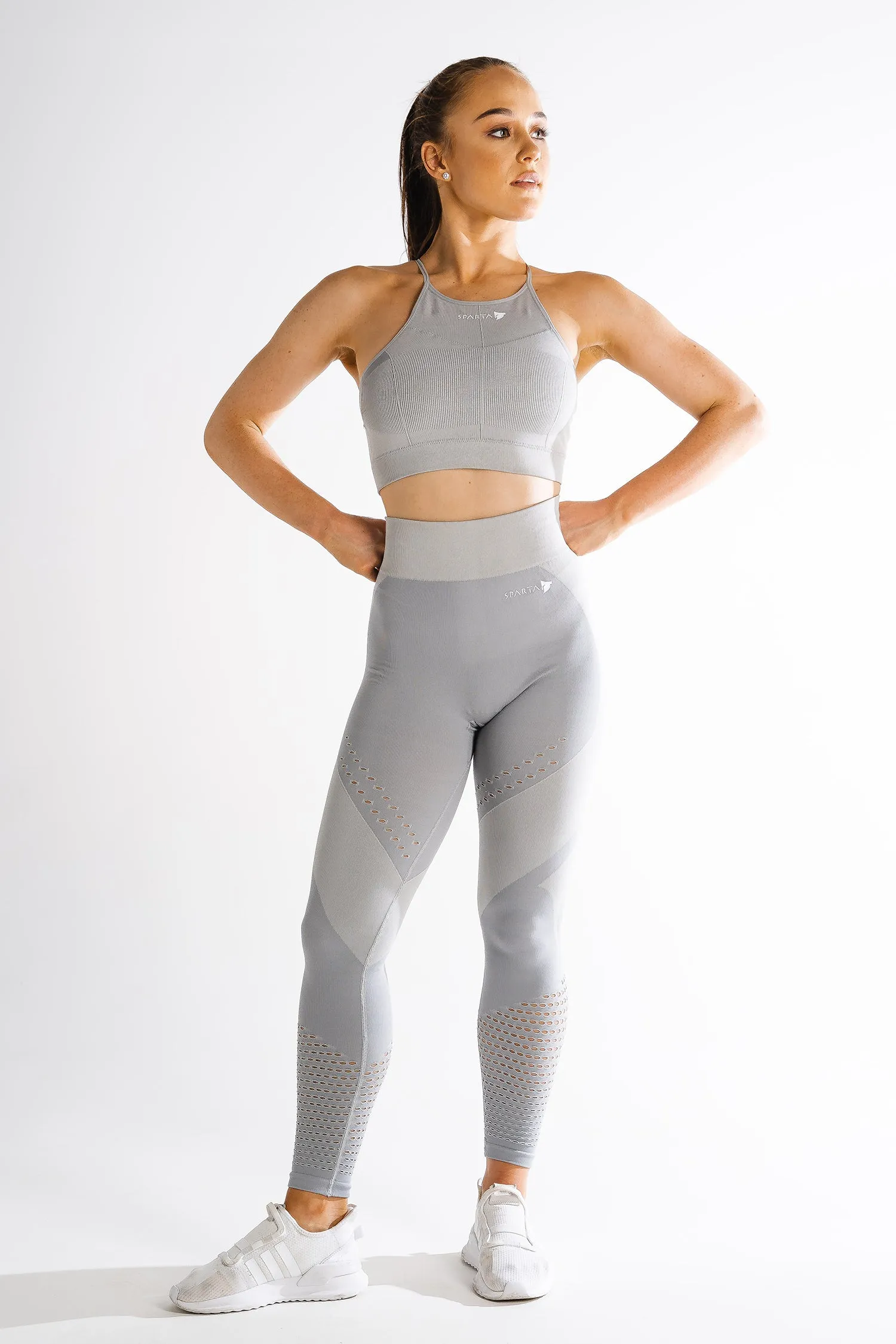 Sparta Laconic Seamless Sports Bra - Charcoal Grey