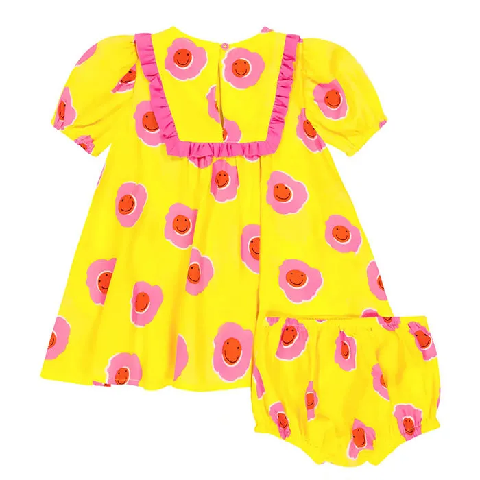 Stella McCartney Baby Dress Yellow With All Over Flower Print