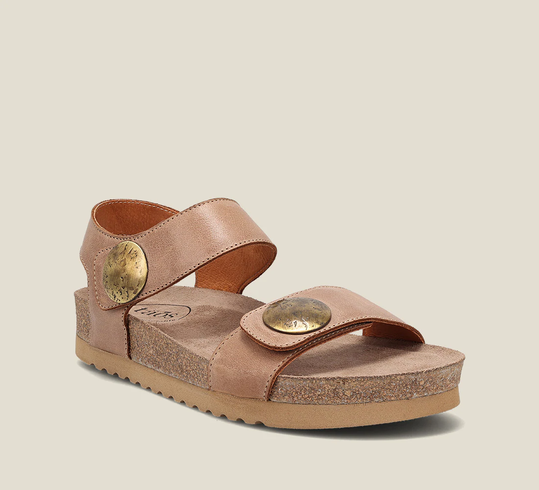 Taos Womens Luckie Sandal- Tan Leather