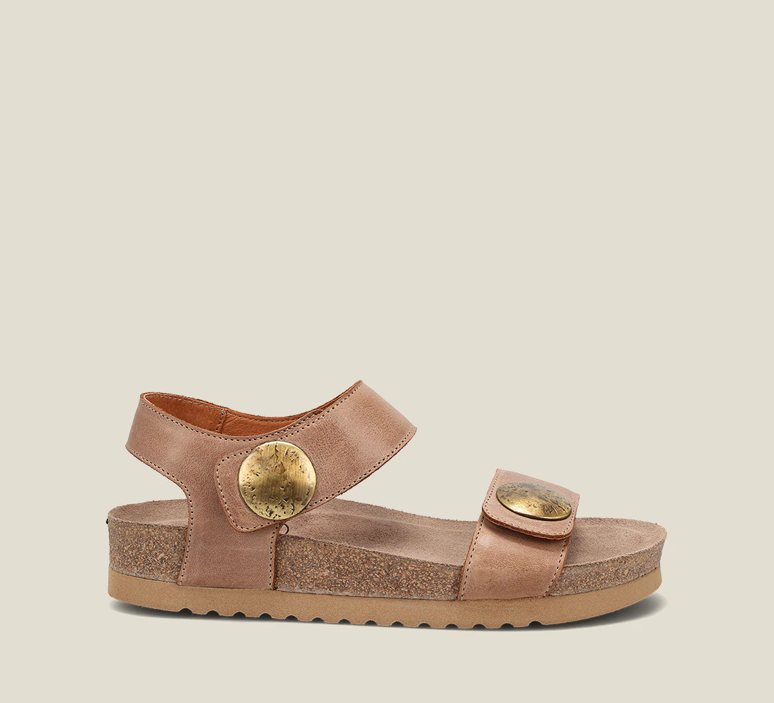 Taos Womens Luckie Sandal- Tan Leather