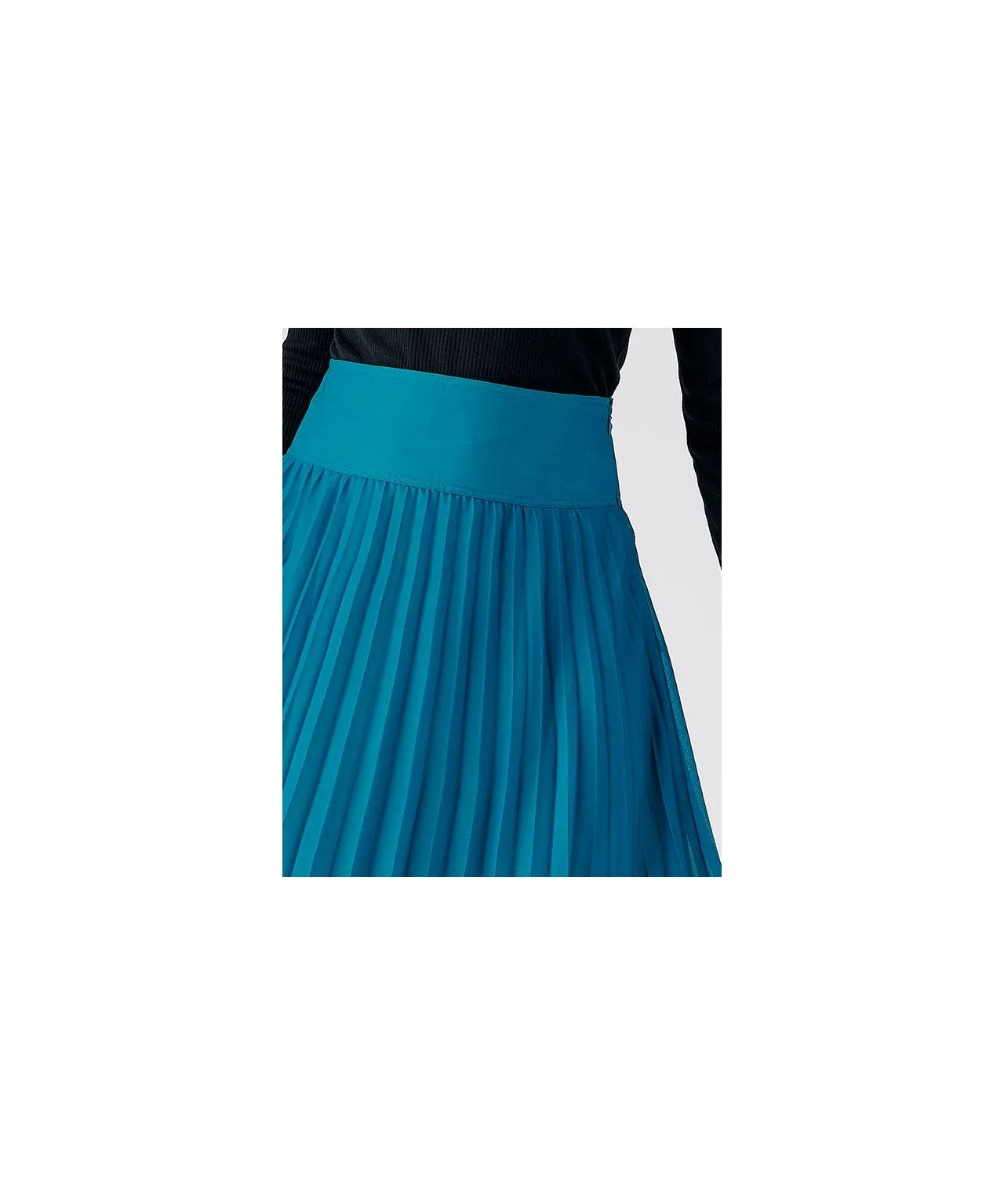 Teal Pleated Skirt