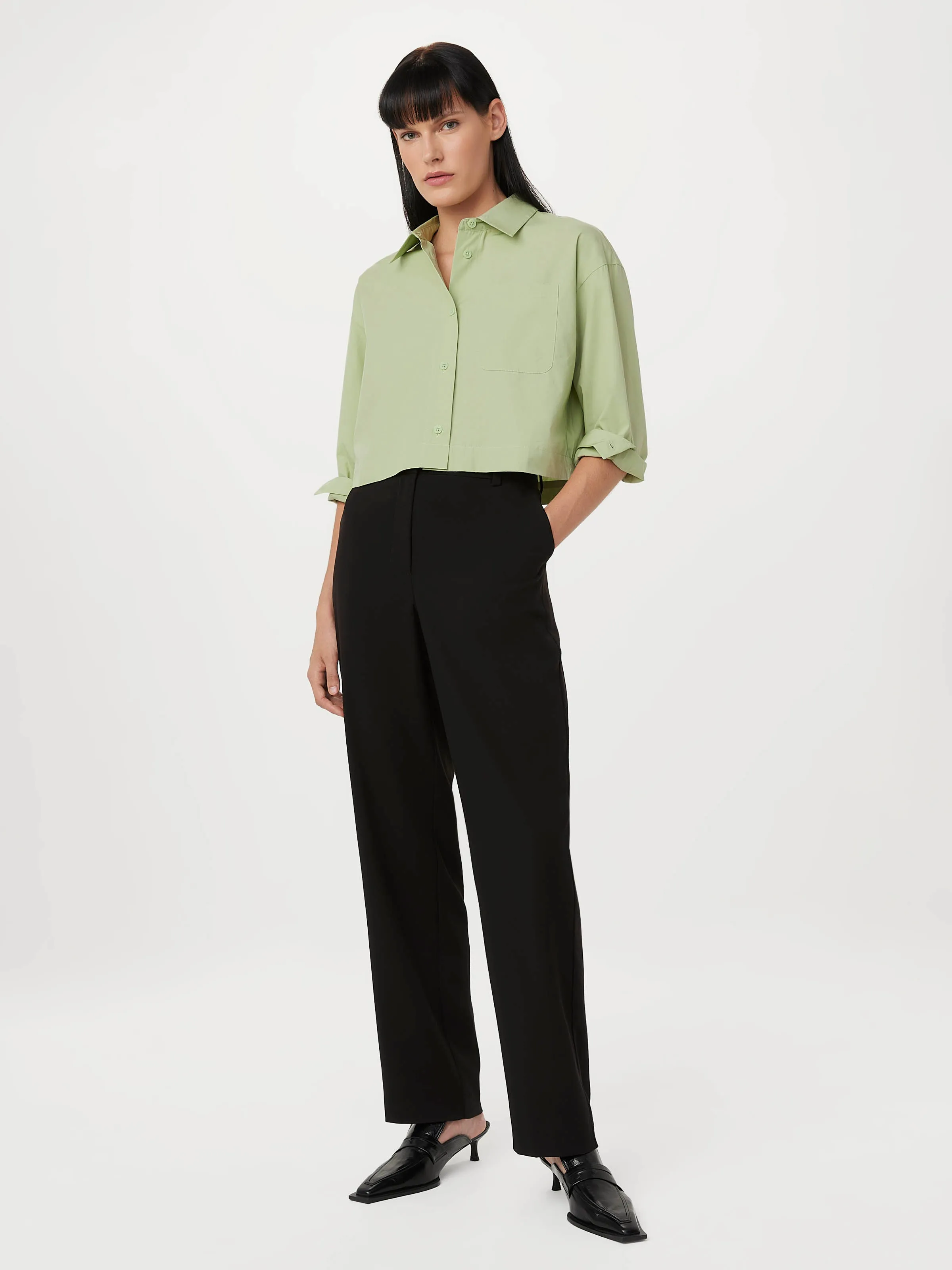 The Jane Straight Pant in Black