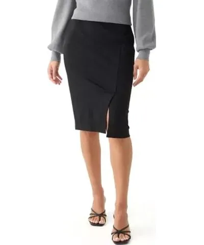 THE LIMITED Women's Petite Pull On Faux Wrap Skimmer Skirt