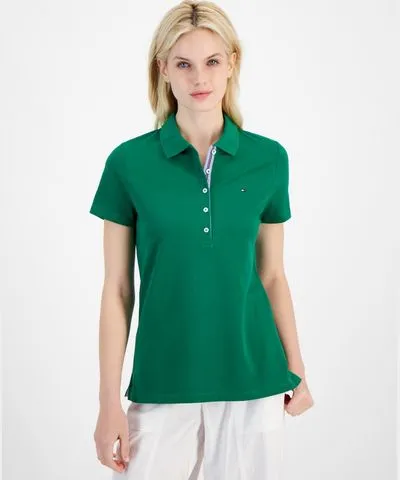 Tommy Hilfiger Women's Solid-Color Signature Polo Top