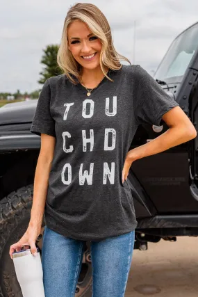 Touchdown Graphic Tee- Charcoal