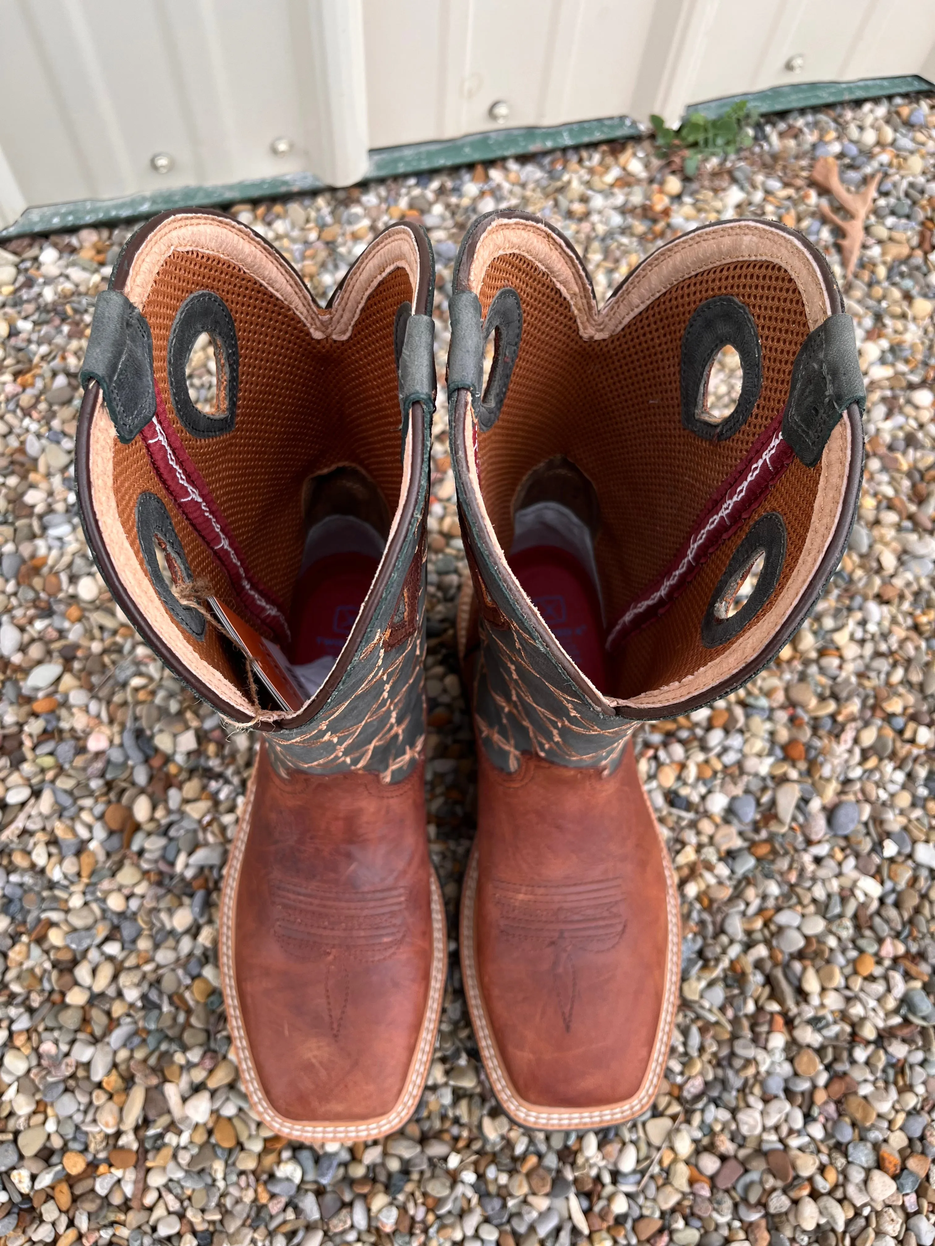 Twisted X Men's 12” Mocha & Slate Western Work Boots With Cell Stretch MXB0005