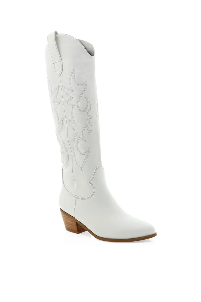 Urson - White Western Boot