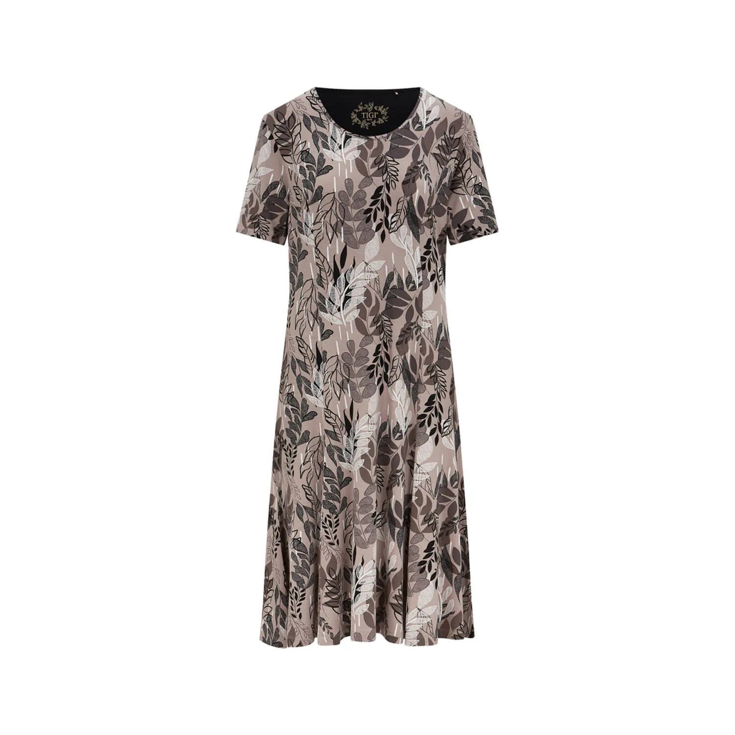 Varid Leaf All Over Print Dress