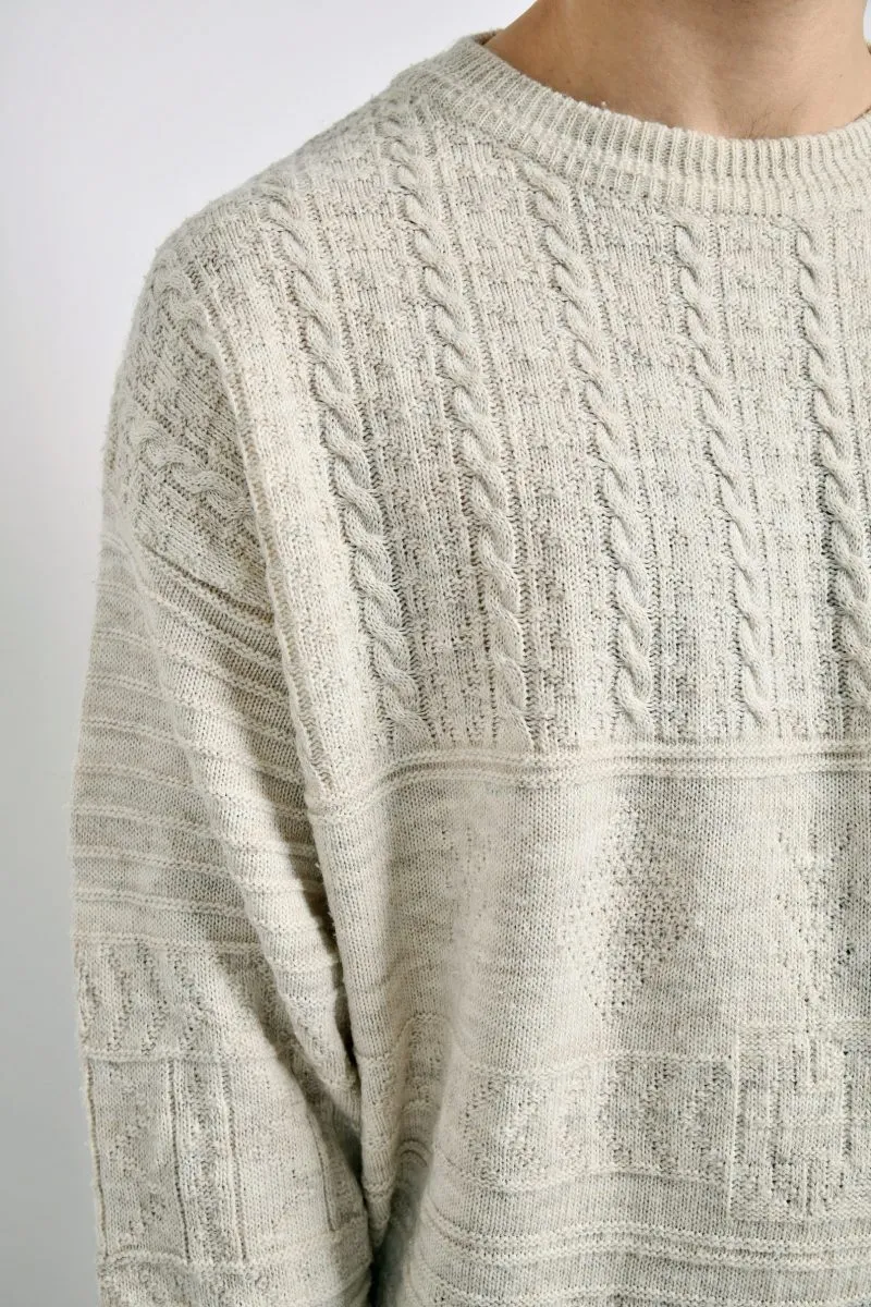 Vintage sweater mens beige