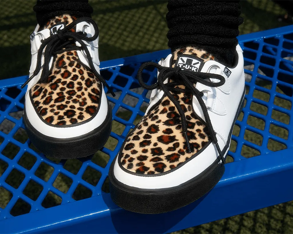 White TUKskin & Leopard D-Ring VLK Sneaker