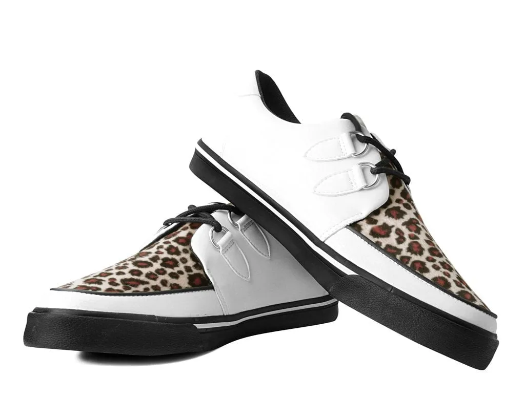 White TUKskin & Leopard D-Ring VLK Sneaker