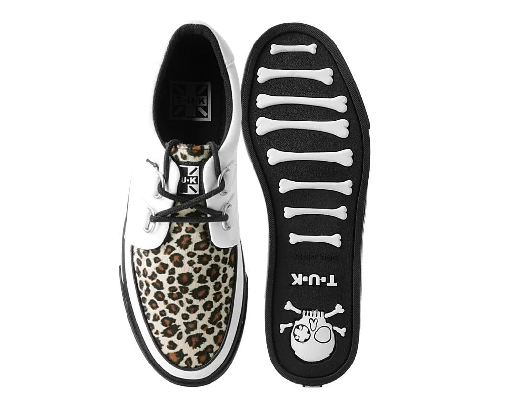 White TUKskin & Leopard D-Ring VLK Sneaker