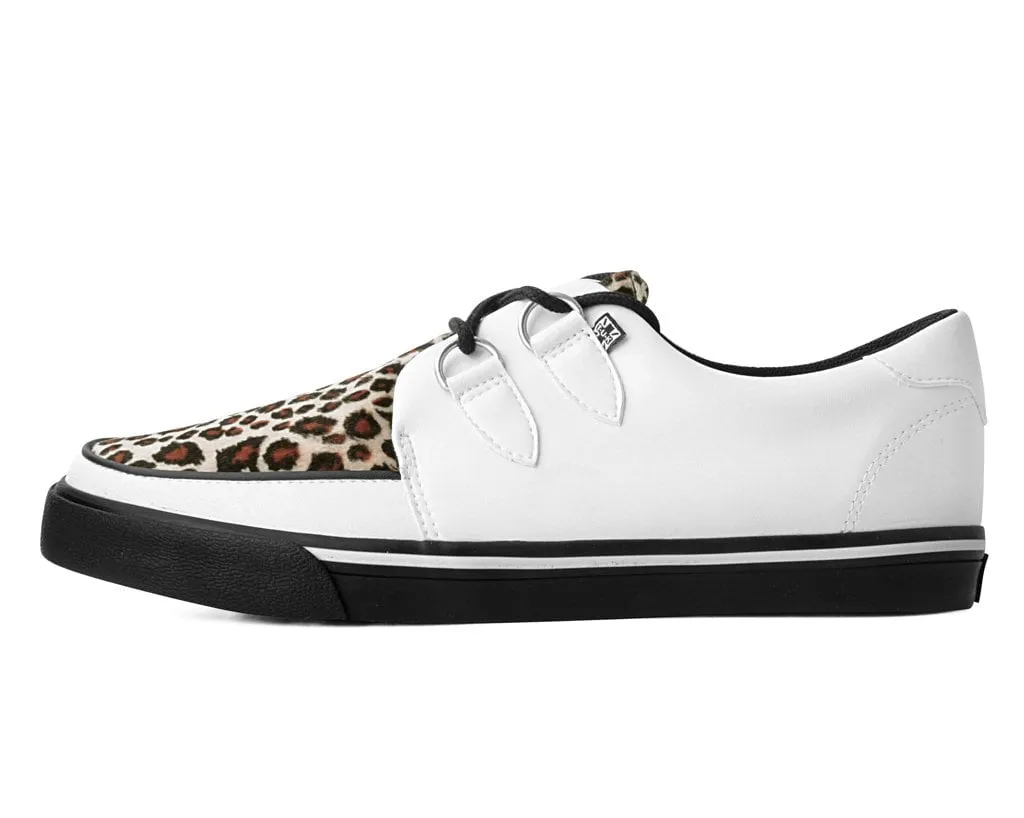 White TUKskin & Leopard D-Ring VLK Sneaker