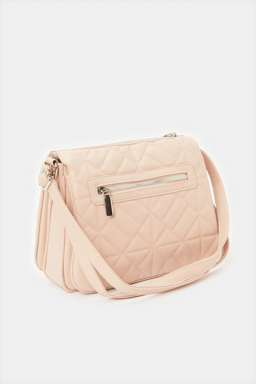 Women Pink Cross Body Bag With Full Flap