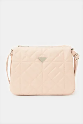 Women Pink Cross Body Bag With Full Flap