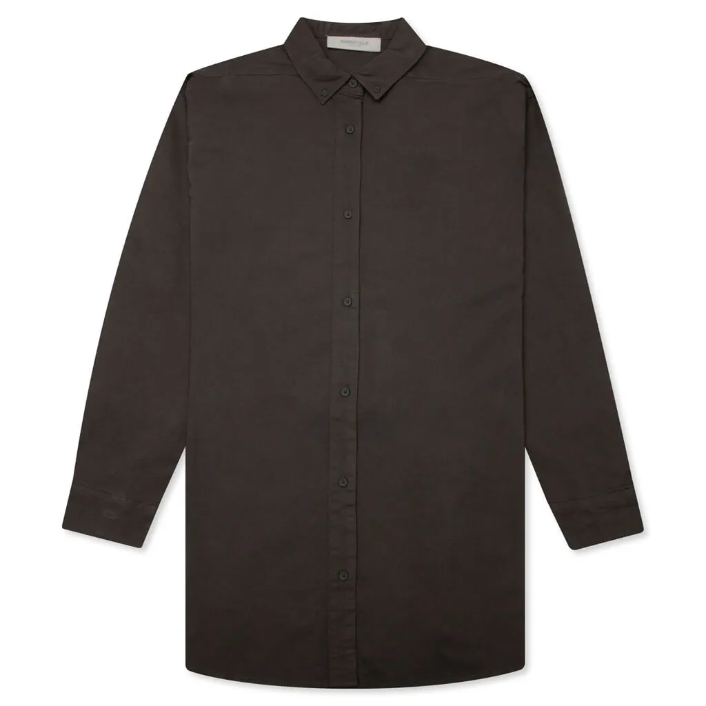 Women's L/S Oxford - Off Black